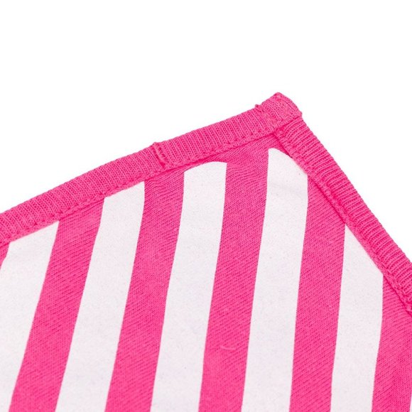 NWT OFF-WHITE Fuchsia Pink & White Diagonal Striped Face Mask - Picture 3 of 5